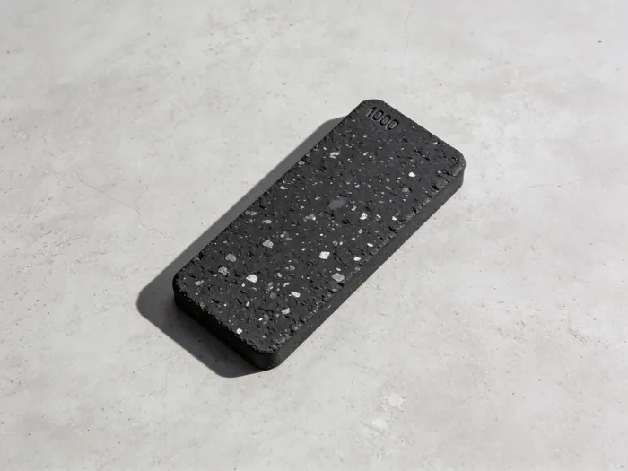Recycled rubber sample plaque