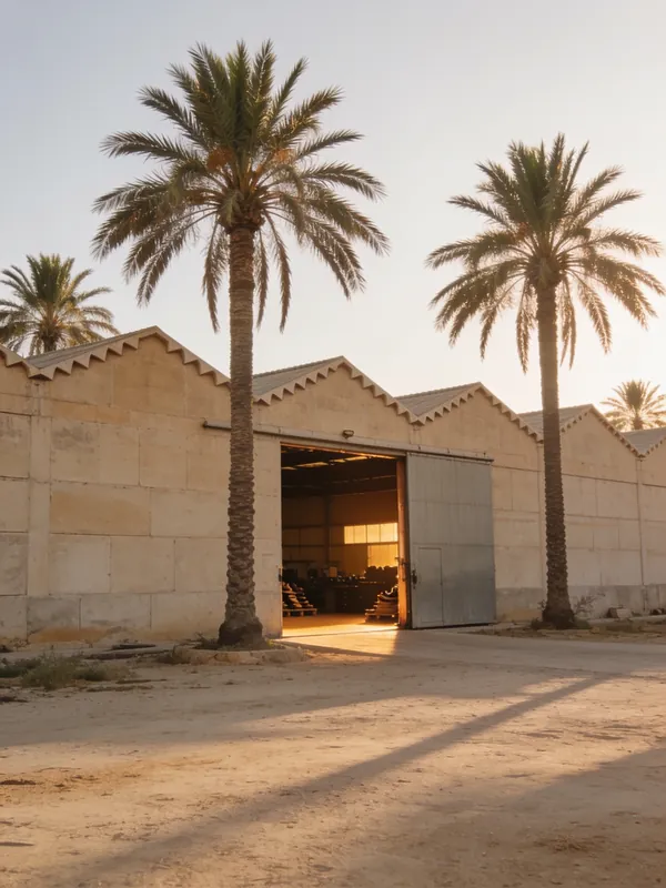 Our plant between the date palms of Elche, late afternoon.
